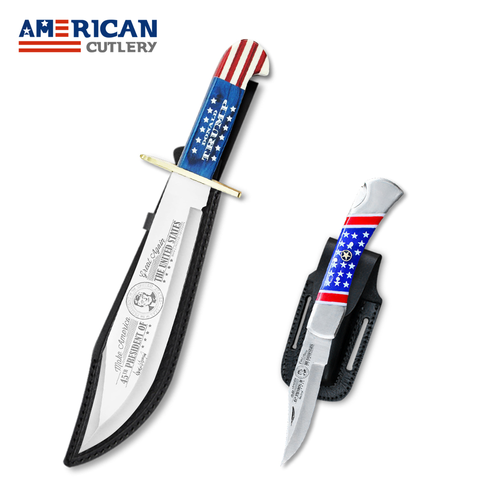 Patriot’s Blade: Limited Edition Trump & American Flag Knife Collection